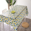 Disposable ROSE printing PEVA tablecloth With Flannel Back